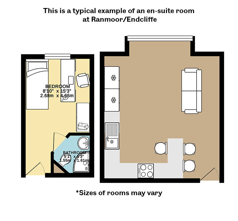 floorplan of Updated En-suite